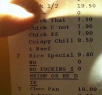 Chinese receipt good