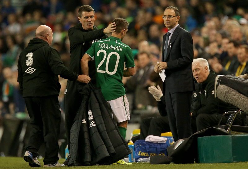 Roy Keane congratulates Wes Hoolahan after coming off 15/11/2013
