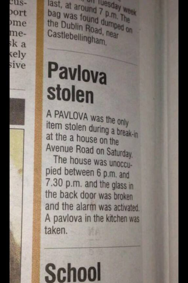 Pavlova crime