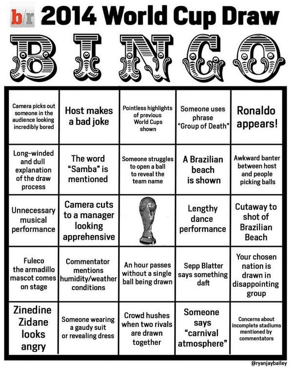 World Cup bingo