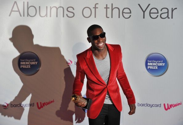 British rapper Tinie Tempah holds his aw