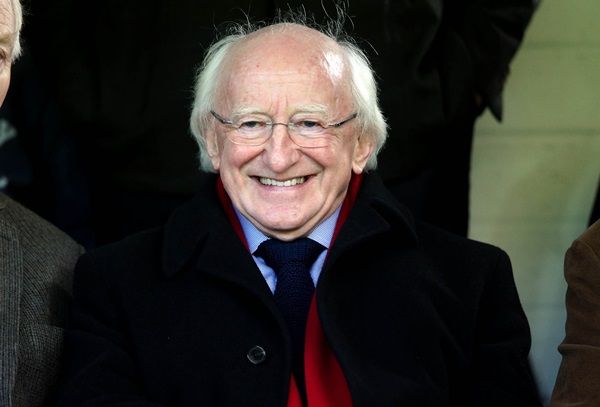 President Michael D. Higgins at the game