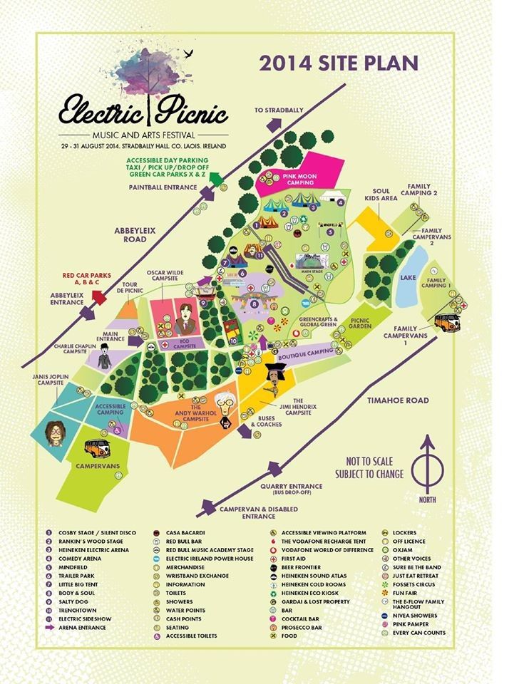 Electric Picnic site map