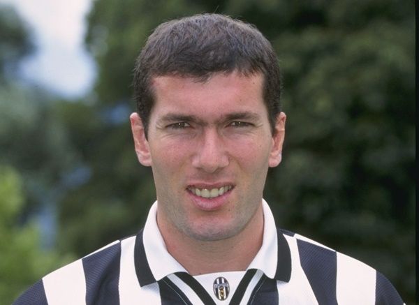Aug 1996:  A portrait of Zinedine Zidane of Juventus taken during the club photocall. Mandatory Cred