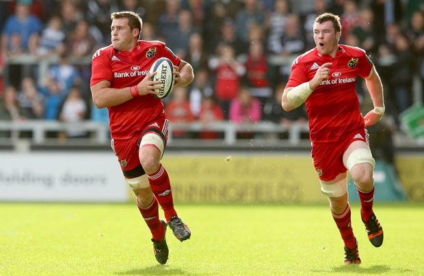 CJ Stander supported by Peter O'Mahony 18/10/2014