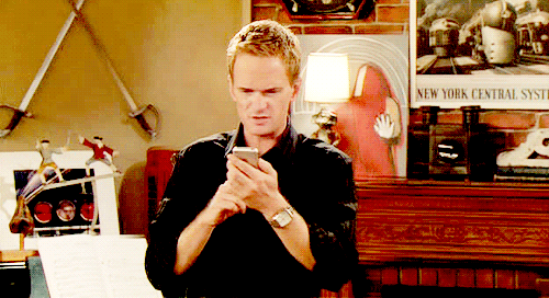 Texting Gif Barney