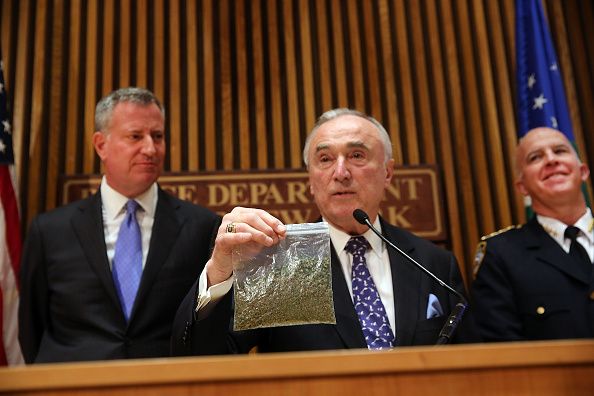 NY Mayor De Blasio And NYPD Commissioner Bratton Announces Changes To Marijuana Policy