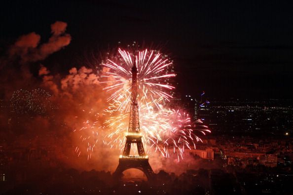 2014 Bastille Day Fireworks At Eiffel Tower