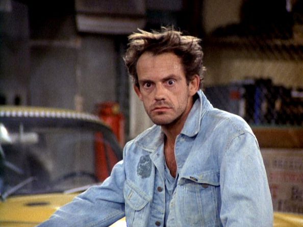 NEW YORK - OCTOBER 31: Christopher Lloyd as Reverend Jim Ignatowski in the TAXI episode, "Paper Marriage."  Original airdate October 31, 1978.  Image is a frame grab.  (Photo by CBS via Getty Images)