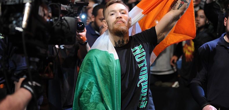 UFC Fight Night 59, TD Garden, Boston, USA 18/1/2015 Conor McGregor vs Denis Siver Ireland's Conor McGregor makes his way to the octagon Mandatory Credit ©INPHO/Emily Harney