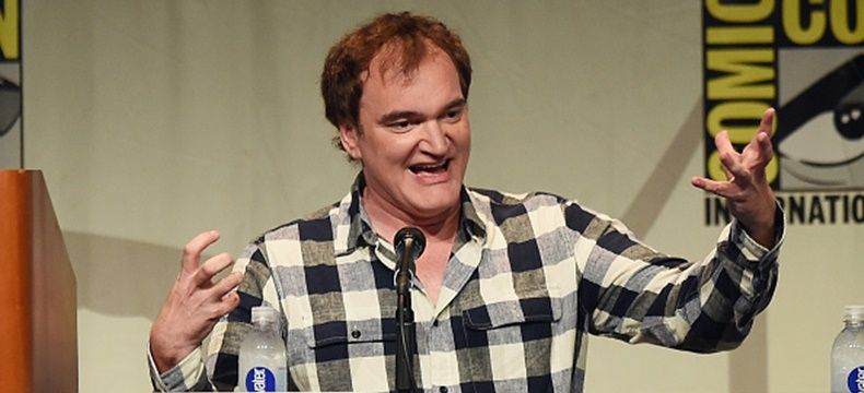 SAN DIEGO, CA - JULY 11: Writer/director Quentin Tarantino speaks onstage at Quentin Tarantino's "The Hateful Eight" panel during Comic-Con International 2015 at the San Diego Convention Center on July 11, 2015 in San Diego, California. (Photo by Kevin Winter/Getty Images)
