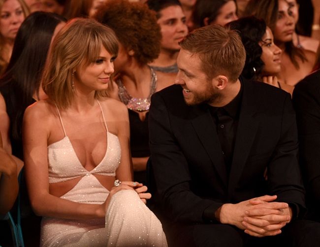 LAS VEGAS, NV - MAY 17: Recording artists Taylor Swift (L) and Calvin Harris attend the 2015 Billboard Music Awards at MGM Grand Garden Arena on May 17, 2015 in Las Vegas, Nevada. (Photo by Larry Busacca/BMA2015/Getty Images for dcp)