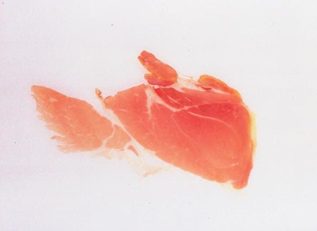 Slice of Italian prosciutto, luxury food import among items on list of European goods subject to punitive US tariffs in banana (trade) wars. (Photo by Ted Thai/The LIFE Picture Collection/Getty Images)