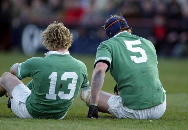 RBS Six Nations Rugby Ireland 22/2/2004 Brian O'Driscoll and Paul O'Connell Mandatory Credit ©INPHO/Billy Stickland