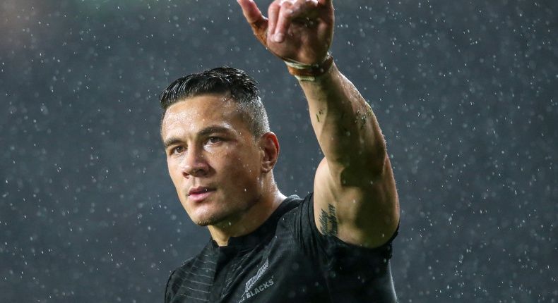 2015 Rugby World Cup Semi-Final, Twickenham, London, England 24/10/2015 South Africa vs New Zealand New Zealand's Sonny Bill Williams celebrate after the game Mandatory Credit ©INPHO/James Crombie