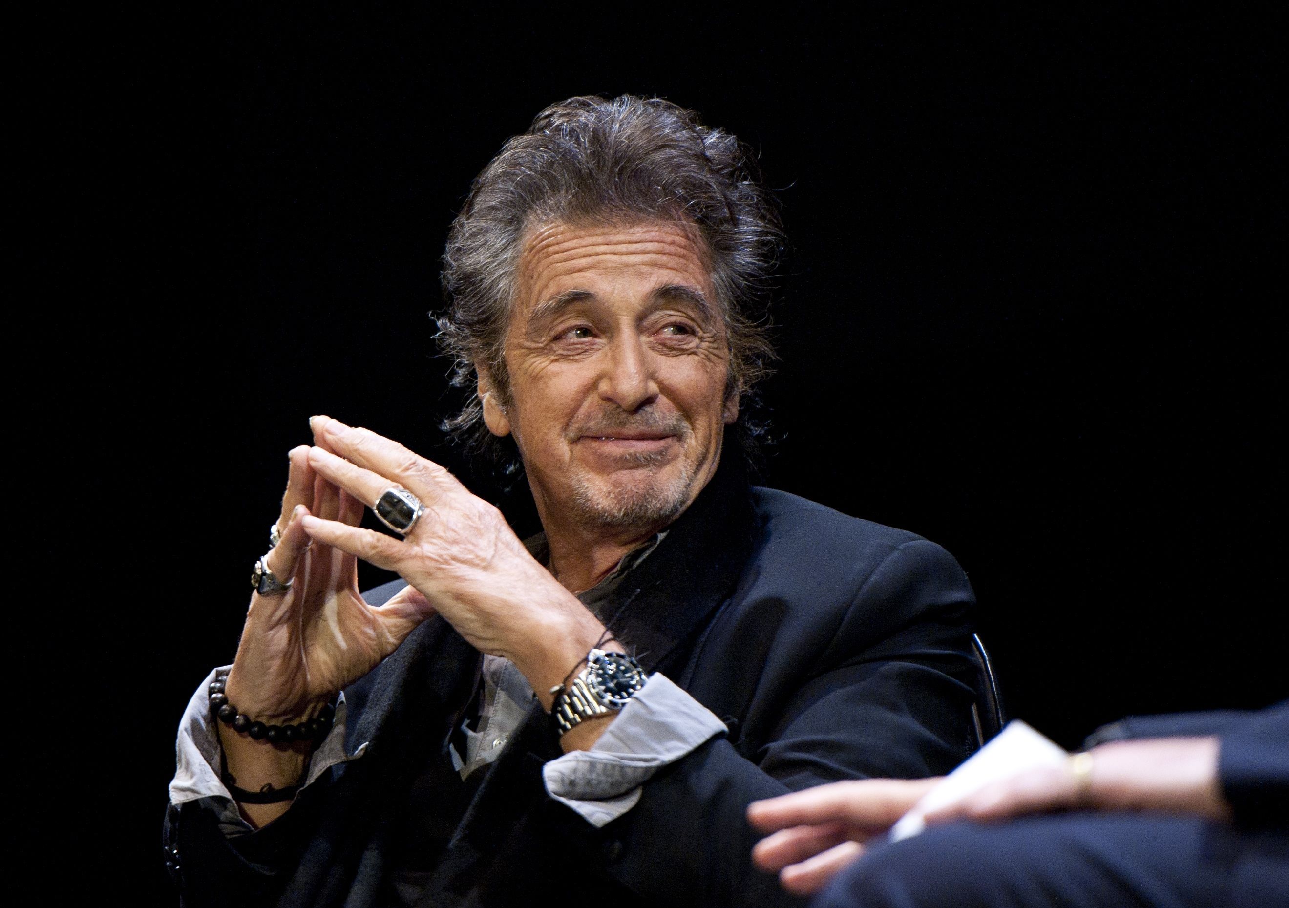 LONDON, ENGLAND - MAY 22: (EDITORS NOTE: Image has been digitally manipulated) Actor Al Pacino during An Evening With Al Pacino at Eventim Apollo on May 22, 2015 in London, England. (Photo by Eamonn M. McCormack/Getty Images)