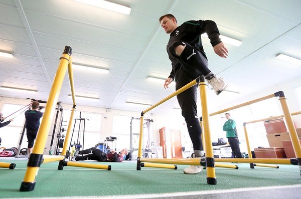 Ireland Rugby Squad Training, Carton House, Maynooth, Co. Kildare 4/3/32013 Ireland's Brian O'Driscoll during a gym session today Mandatory Credit ©INPHO/Billy Stickland