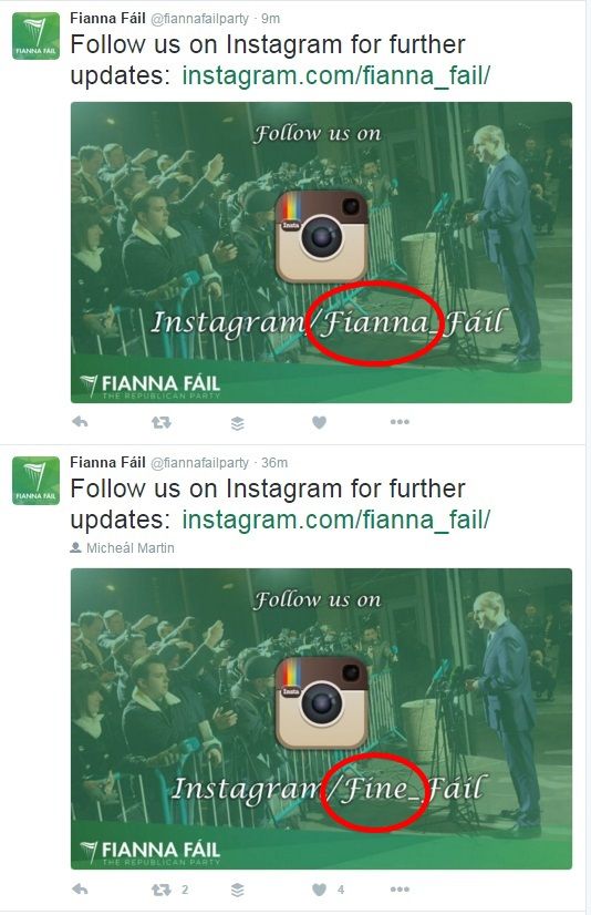 Fianna Fail Instagram