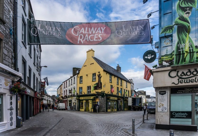 Galway's Latin Quarter gets ready for the day. Galway, Ireland.