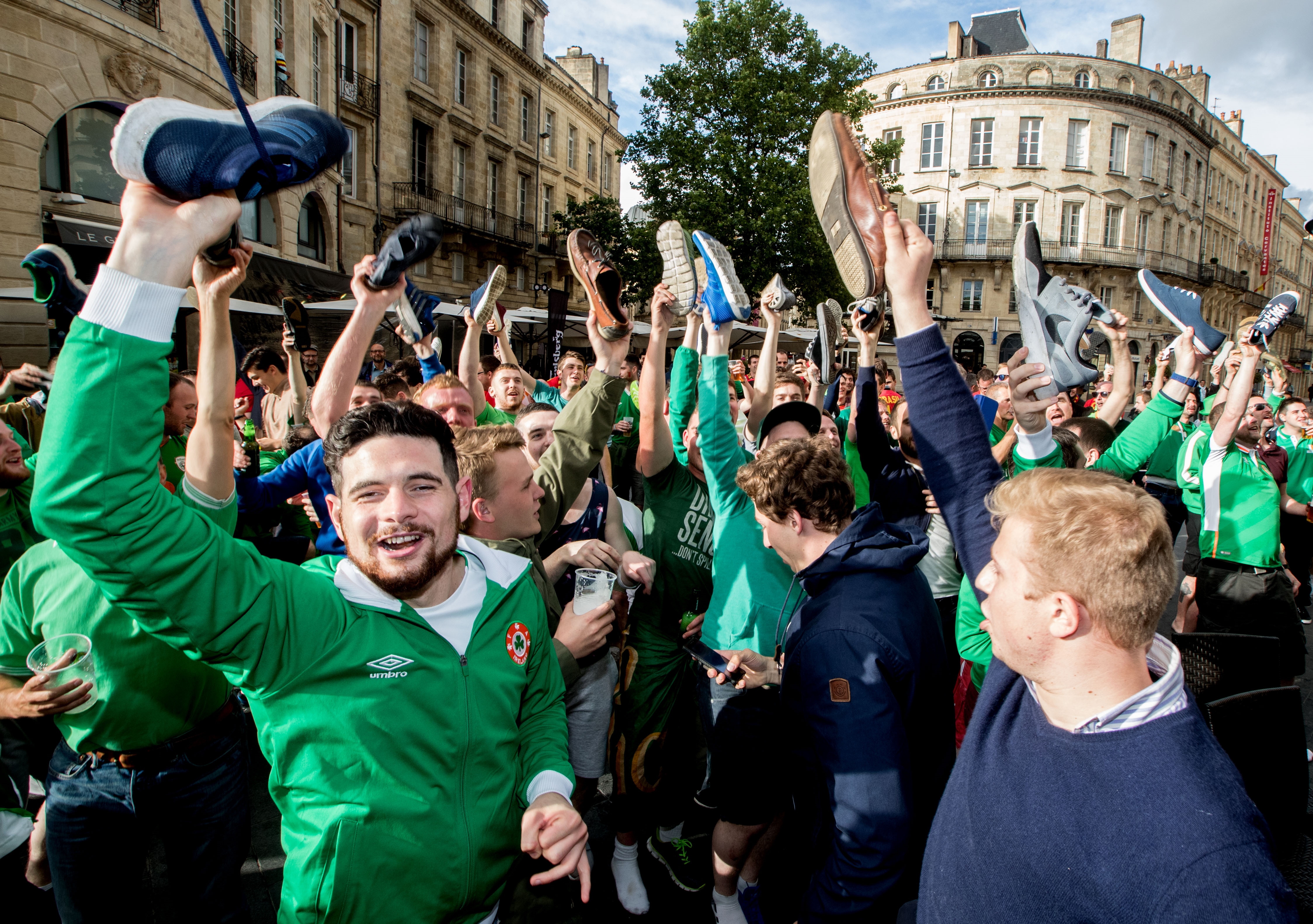 Republic of Ireland Fans In France, Bordeaux, France 17/6/2016 Ireland fans enjoy the atmosphere in Bordeaux Mandatory Credit ©INPHO/James Crombie