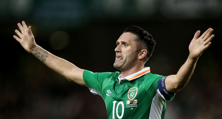 Three International Friendly, Aviva Stadium, Dublin 31/8/2016 Republic of Ireland vs Oman Ireland's Robbie Keane celebrates scoring Mandatory Credit ©INPHO/Tommy Dickson
