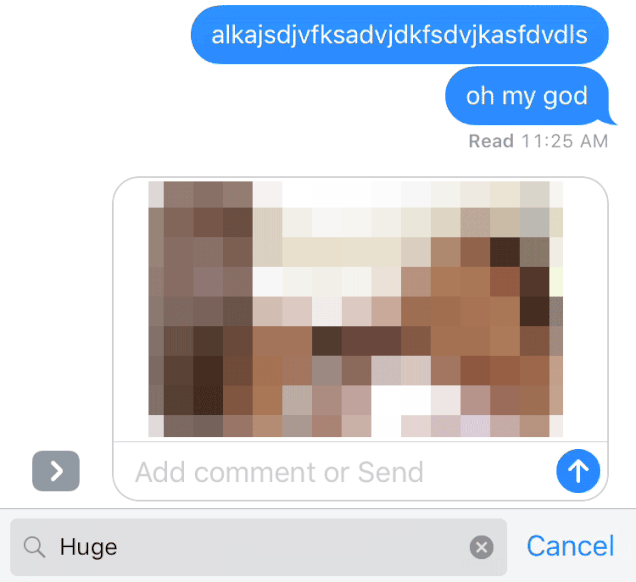 PSA: searching up gigachad on the iPhone gif search thing will