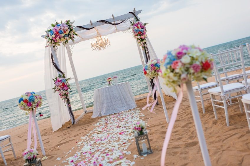 Romantic place for wedding ceremony