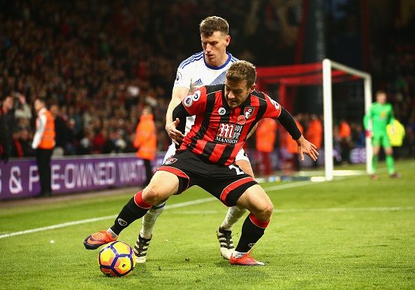 during the Premier League match between AFC Bournemouth and Sunderland at Vitality Stadium on November 5, 2016 in Bournemouth, England.