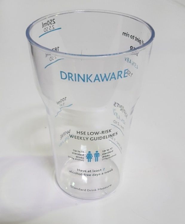 PICS: Standard drink measure cup introduced in Ireland to encourage  responsible drinking at home