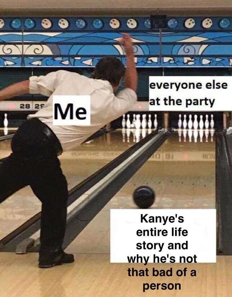 Kanye West bowling meme