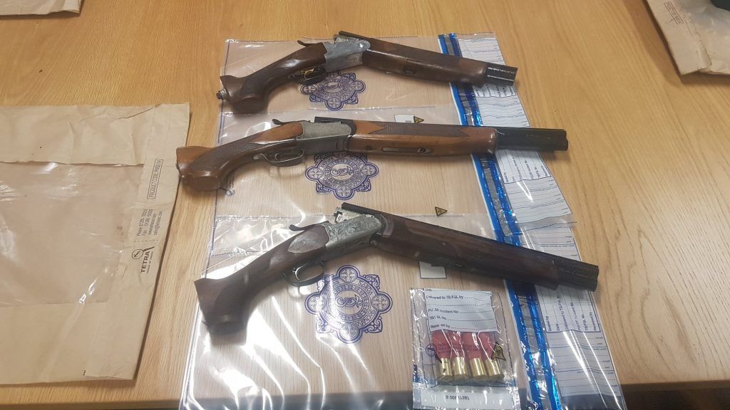 Shotguns crossbow cannabis Garda Dublin raid February 2019