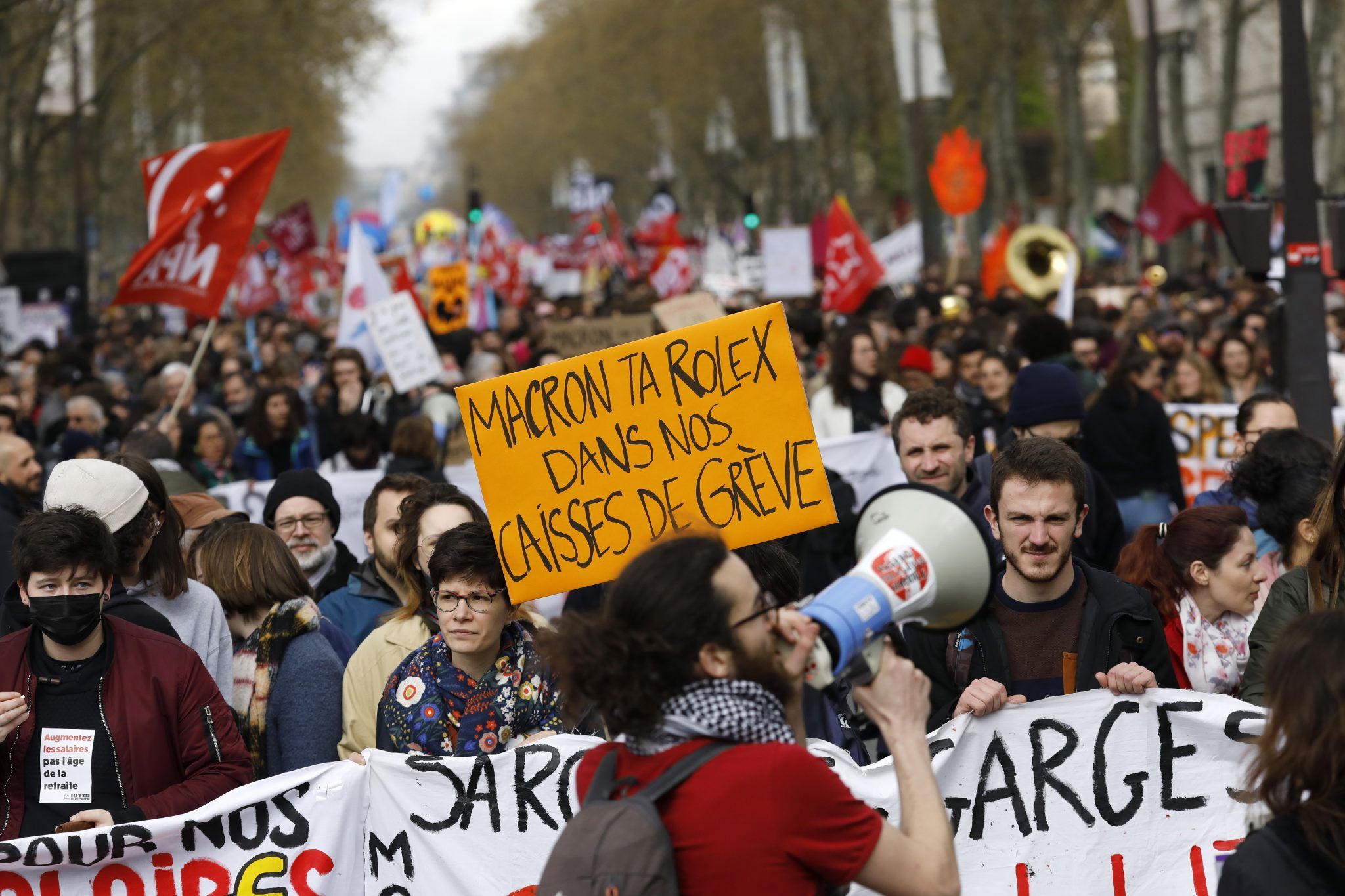 Pension protests Paris